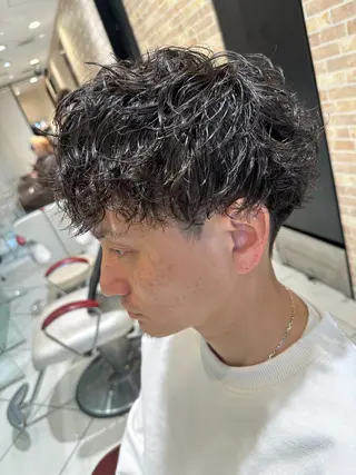 ショート パーマ メンズ 💈メンズ特化 美容師サキ💈のヘアスタイル