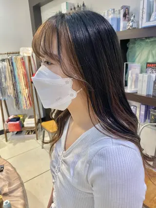 ロング カラー 酸スト/フェザー パーマ/三谷海斗のヘアスタイル
