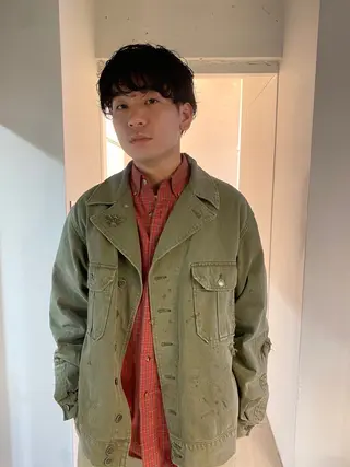 パーマ メンズ riria/ボブ /ブラウンカラー🎀のヘアスタイル