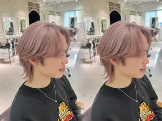 ショート カラー メンズ ハイトーンカラー 🤍🫧 長井 律のヘアスタイル