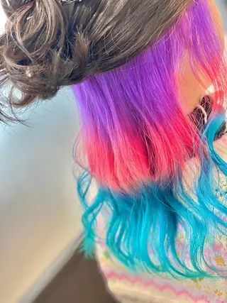 ミディアム カラー ヘアアレンジ 髪質改善×ハイトーン 中田啄也のヘアスタイル