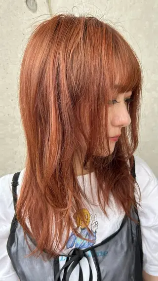 セミロング カラー 艶カラー/縮毛矯正/ ケア/アレンジ/桜悠のヘアスタイル