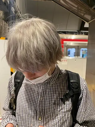 ショート カラー メンズ ボブ /ニュアンス/ satomi🧸💖のヘアスタイル