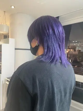 ミディアム カラー LUNTY NAMBA所属・艶ハイトーン👑♡ NATSUKIのヘアスタイル