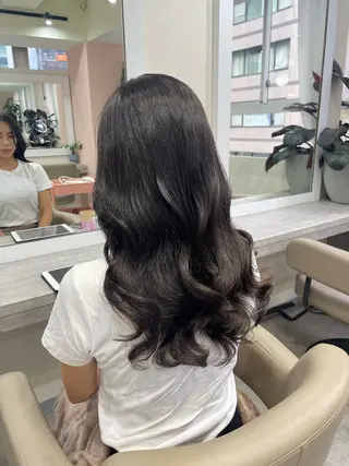 ミディアム 韓国風パーマ/ヘア セット/店長みづきのヘアスタイル
