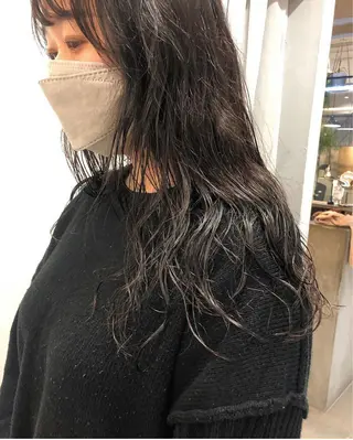 ロング カラー パーマ ヘアアレンジ メンズ キッズ ネイル マツエク・マツパ アイブロウ お洒落パーマ/ボブ ❄️Tomoka❄️のヘアスタイル