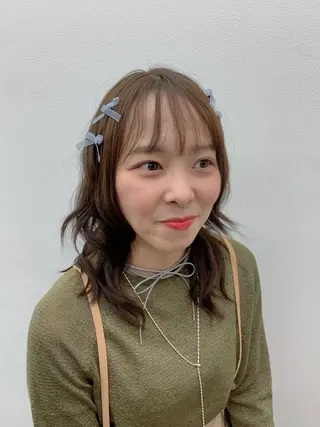 カラー ヘアアレンジ ハイトーン /愛子のヘアスタイル