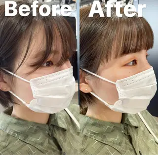 ミディアム One By The Ect所属・ショート/脱白髪染め ☆宇﨑悠実のヘアスタイル