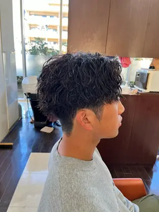 ショート パーマ メンズ AROH men's cut&men's perm 船橋店所属・🧊メンズ特化🧊 高木航希のヘアスタイル