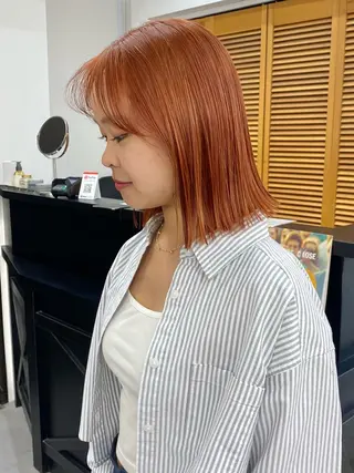 ミディアム カラー レイヤーボブ/ 艶カラー/サナ🌼のヘアスタイル