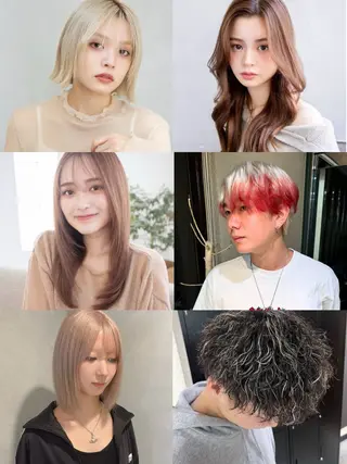 ミディアム カラー パーマ ☘️透明感×レイヤー / 久保田 涼のヘアスタイル