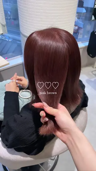 ミディアム カラー ayano / 透明感・くすみカラーのヘアスタイル