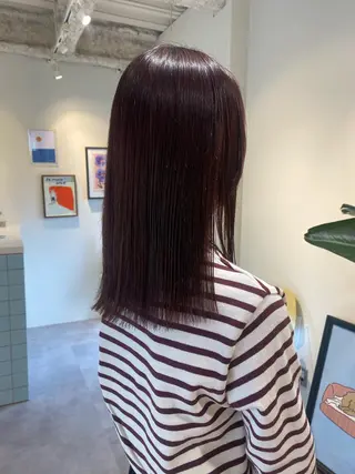 セミロング カラー roka所属・当日予約大歓迎💗 依田瑞希のヘアスタイル