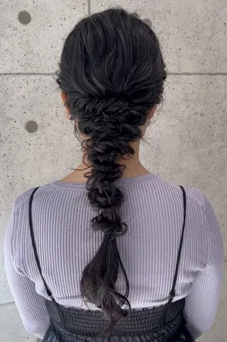 ロング ヘアアレンジ 透明感カラー・ 髪質改善🩵イケダのヘアスタイル