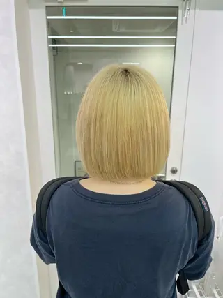 ショート カラー､縮毛矯正 募集中🖤/横浜のヘアスタイル