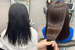 セミロング パーマ NAVY/airi 完全完結型個室サロンのヘアスタイル