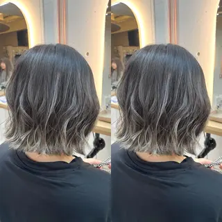 ミディアム カラー ブリーチ無しダブル カラー🦕まどかのヘアスタイル