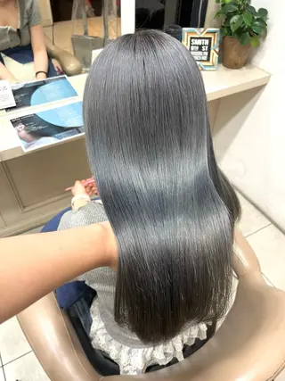 ロング しゅり/韓国艶カラー 🩶🫧エクステ🎀のヘアスタイル