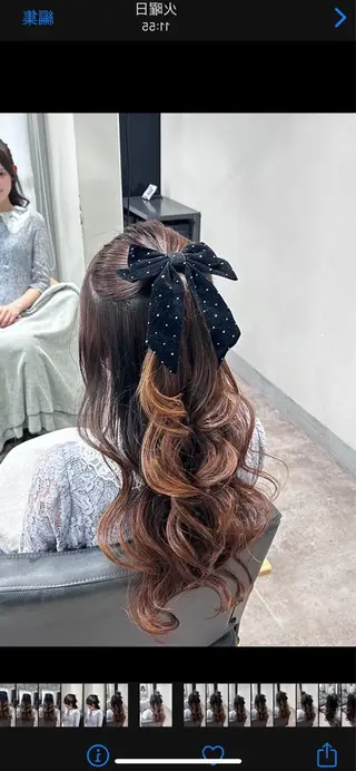 ロング 艶あり暖色カラー🌈 カラー診断あゆみのヘアスタイル