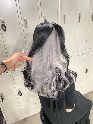 ロング カラー エフェクトブリーチ 🌟前澤啓太朗のヘアスタイル