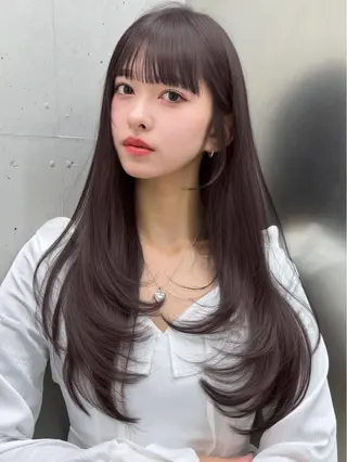 ロング 韓国ヘア/ワンホン ちひろのヘアスタイル