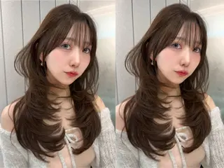 ロング 🎀透明感ブラウ ンshizuka🎀のヘアスタイル