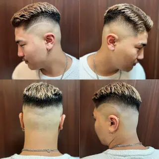 ショート カラー ヘアアレンジ メンズ 萩原 勇樹のヘアスタイル