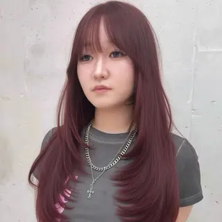 ロング 天神ハイトーン マオ🩵のヘアスタイル
