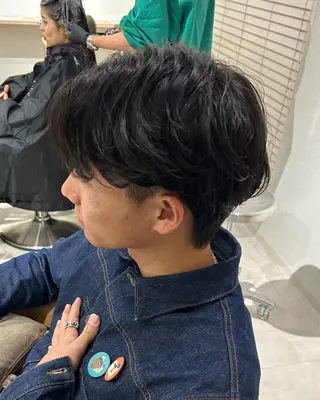 ショート パーマ メンズ 透明感/艶髪/ 石山浩二のヘアスタイル