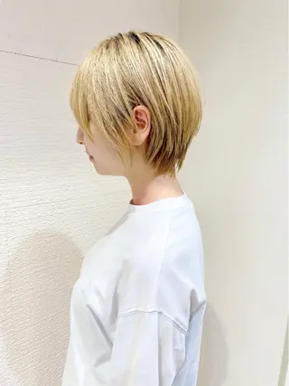 ショート ショート/ボブ/ 白髪ぼかし/しんやのヘアスタイル