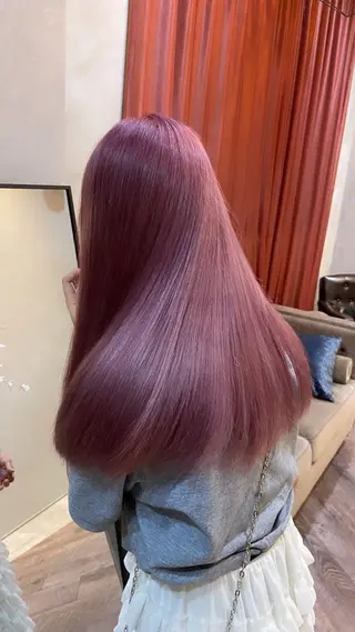 セミロング カラー デザインパーマ 藤田和樹のヘアスタイル