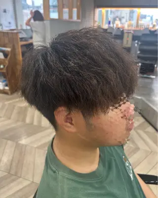 ショート パーマ メンズ ANGELICA難波 yu-naのヘアスタイル