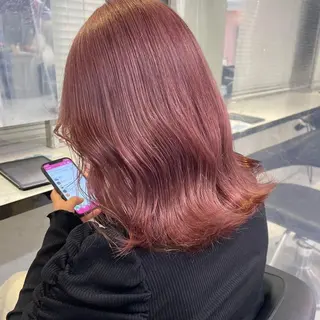 ミディアム カラー ダブルカラー 韓国ヘアKYONのヘアスタイル