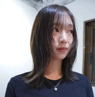 セミロング カラー ヘアアレンジ 🎀suzuna 透明感colorのヘアスタイル