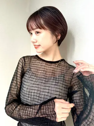 ショート カラー 👑ショート/ボブ /銀座/ニシオカ👑のヘアスタイル
