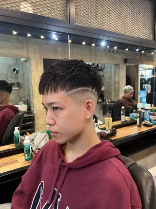 ショート メンズ BINGO HAIR WORKS 【ビンゴヘアワークス】所属・🎱メンズフェード 特化HYOGA🎱のヘアスタイル