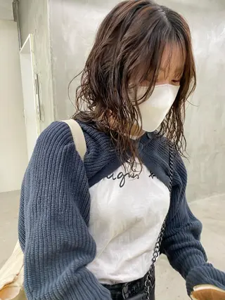 ミディアム パーマ yiye 青山所属・無料カットモデル募集 🌱ひょうがのヘアスタイル