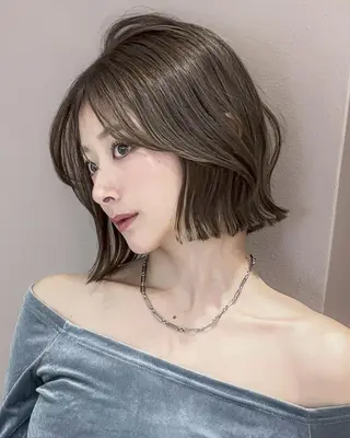 ミディアム ❣️縮毛矯正/ボブ /韓国/社のヘアスタイル