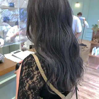 セミロング カラー ケアブリーチ 坪井佑樹のヘアスタイル