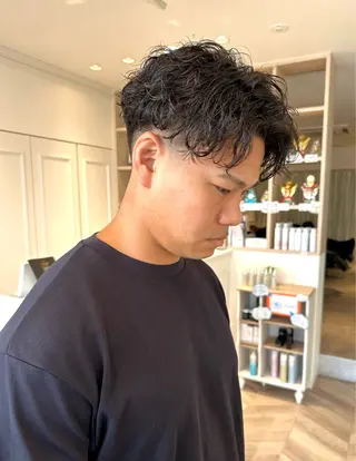 ショート パーマ メンズ パーマ/ハイトーン スパイキー/神田正紀のヘアスタイル