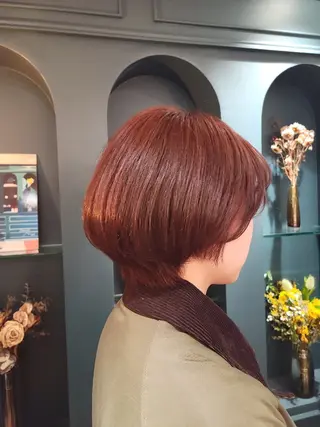 ショート カラー 【メンズカット/パー マ👦】momo🌷のヘアスタイル