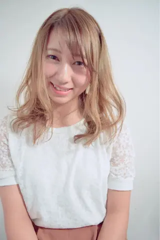 ミディアム セミロング ロング カラー パーマ 高橋 隆一のヘアスタイル