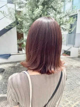 ミディアム カラー 佐藤史哉＊ 韓国レイヤー赤み除去のヘアスタイル