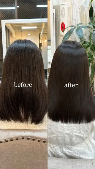 セミロング 🖤ほのか/ツヤ髪 /髪質改善/縮毛矯正のヘアスタイル