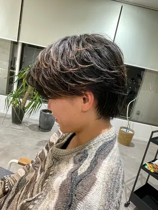 パーマ メンズ 樋口 令惟のヘアスタイル