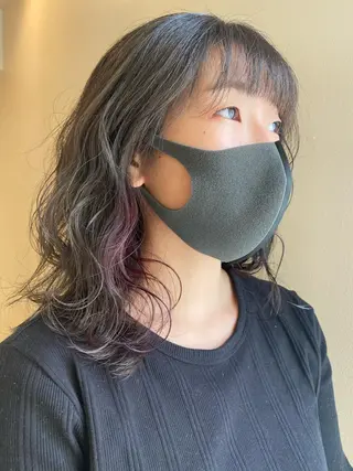 ミディアム カラー レイヤー/ウルフ🤎 mayo.のヘアスタイル