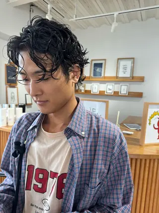 パーマ メンズ KOU×北谷× BY MY SIDEのヘアスタイル