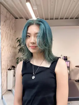 ミディアム カラー ハイトーン×似合わせ 🌱中川慎之介のヘアスタイル