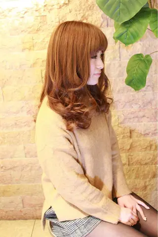 セミロング ロング カラー 河内 崇純のヘアスタイル