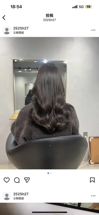 セミロング カラー akane/ボブ /オリーブ/ブラウンのヘアスタイル